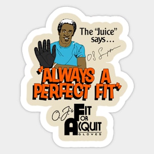 O.J. Simpson's Fit Or Acquit Gloves Sticker